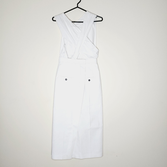 N°21 asymmetrical sophisticated contemporary white dress 100% Cotton - Picture 3 of 8